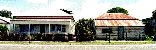 Nos. 10 and 8 Glenelg Street, Portland, Victoria. No. 10 was built by William Hale between April 1853 and 1856.